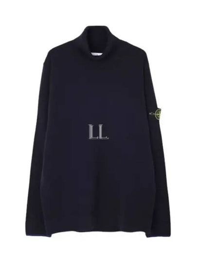 Wappen Patch Wool Turtleneck Navy - STONE ISLAND - BALAAN 2