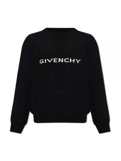 Logo Wool Knit Top Black - GIVENCHY - BALAAN 2