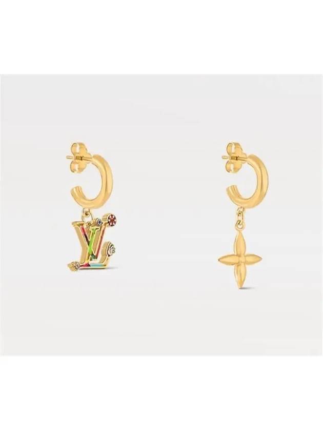 Superflat Earrings Gold - LOUIS VUITTON - BALAAN 5