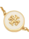 Kira Enamel Chain Bracelet Gold White - TORY BURCH - BALAAN 2