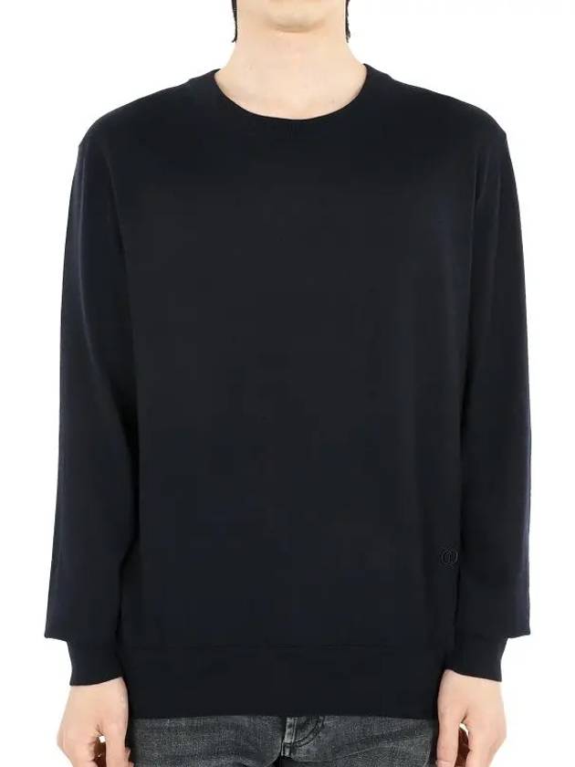 CD Icon Signature Cashmere Jersey Knit Top Navy - DIOR - BALAAN 2