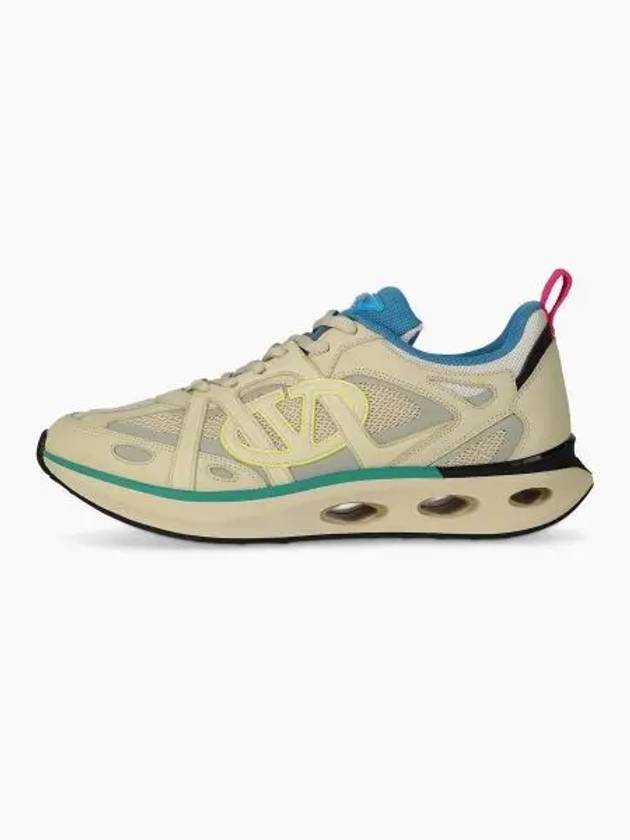 V Logo Easyjog Low Top Sneakers Beige - VALENTINO - BALAAN 2