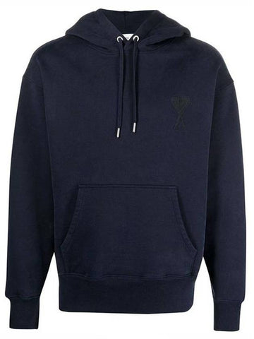 heart logo hood navy - AMI - BALAAN.