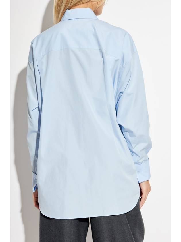 Loewe Cotton Shirt, Women's, Light Blue - LOEWE - BALAAN 4