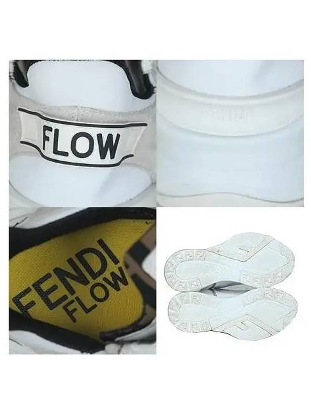 White Gray Flow Sneakers No 7 260 - FENDI - BALAAN 5