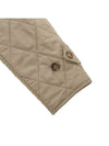 Diamond Quilted Thermoregulated Jacket New Chino Beige - BURBERRY - BALAAN 6