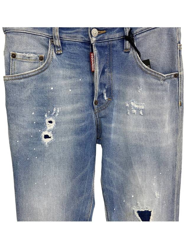 Logo Patch Washing Skater Jeans Blue - DSQUARED2 - BALAAN 4