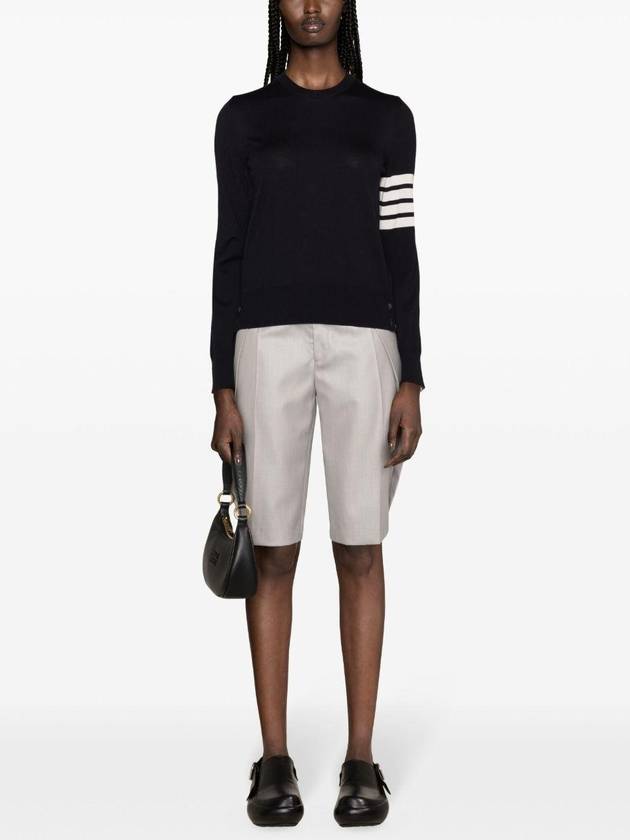 4-Bar Merino Jumper Wool Knit Top Grey - THOM BROWNE - BALAAN 5