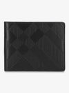 Embossed check hip fold wallet black 8099518 - BURBERRY - BALAAN 2