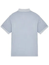 Wappen Cotton Short Sleeve Polo Shirt Sky Blue - STONE ISLAND - BALAAN 3