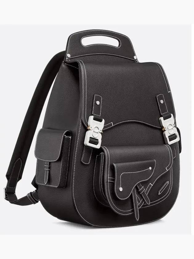 Maxi Gallop Grained Calfskin Backpack Black - DIOR - BALAAN 4