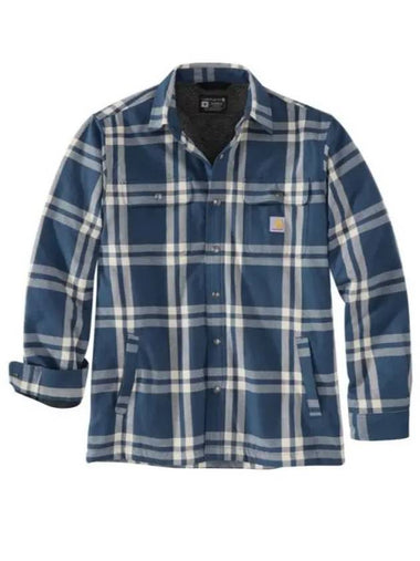 Relaxed Fit Flannel Sherpa Lined Shirt Jac 106354 DBL jacket - CARHARTT - BALAAN 1