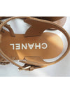 CC Logo Chain Strap Sandals Brown G40077 - CHANEL - BALAAN 7