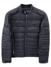 Triangle Logo Down Biker Padded Jacket Black - PRADA - BALAAN 2