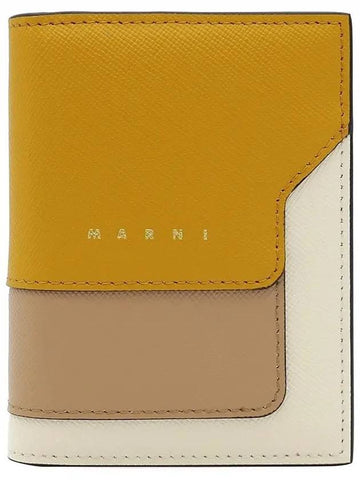 Tricolor bifold card wallet PFMO0076U1 LV520 Z648M - MARNI - BALAAN 1