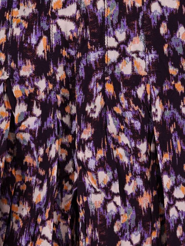 Floral V-neck viscose blouse purple - ISABEL MARANT ETOILE - BALAAN 4