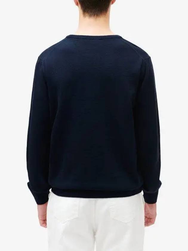 Men's Tricolor Fox Knit Navy FU00502KT1036 NA - MAISON KITSUNE - BALAAN 4