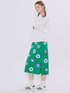 Flower H Line Skirt Green - METAPHER - BALAAN 5