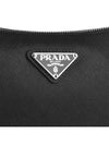 Triangle Logo Saffiano Leather Cross Bag Black - PRADA - BALAAN 8