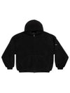 Fleece Zip-Up Hoodie Black - BALENCIAGA - BALAAN 2