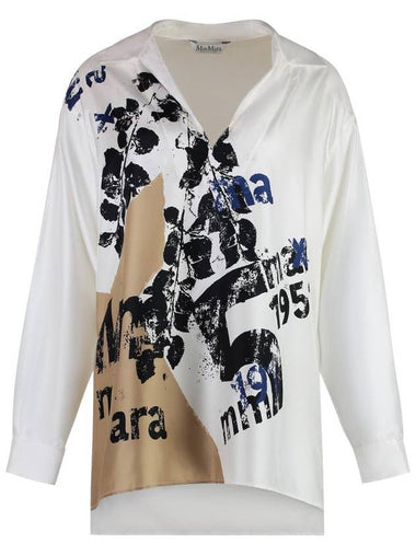 Max Mara Formica Printed Twill Blouse - MAX MARA - BALAAN 1