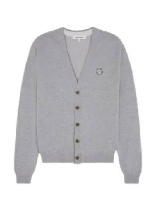 Bold Fox Head Cotton Cardigan Grey - MAISON KITSUNE - BALAAN 2