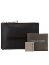 Zip-up Leather Clutch Bag Black - TOM FORD - BALAAN 5