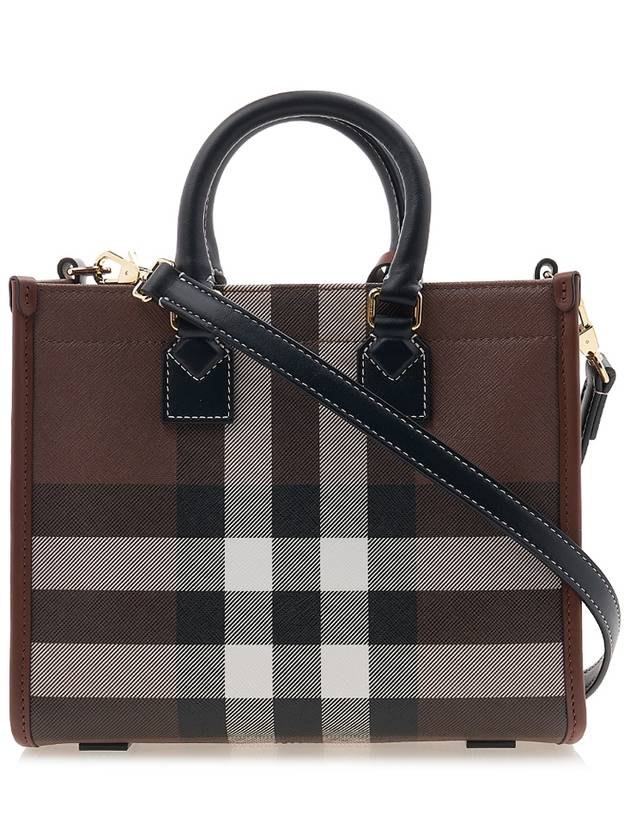 Tartan Check Freya Mini Tote Bag Brown - BURBERRY - BALAAN 4