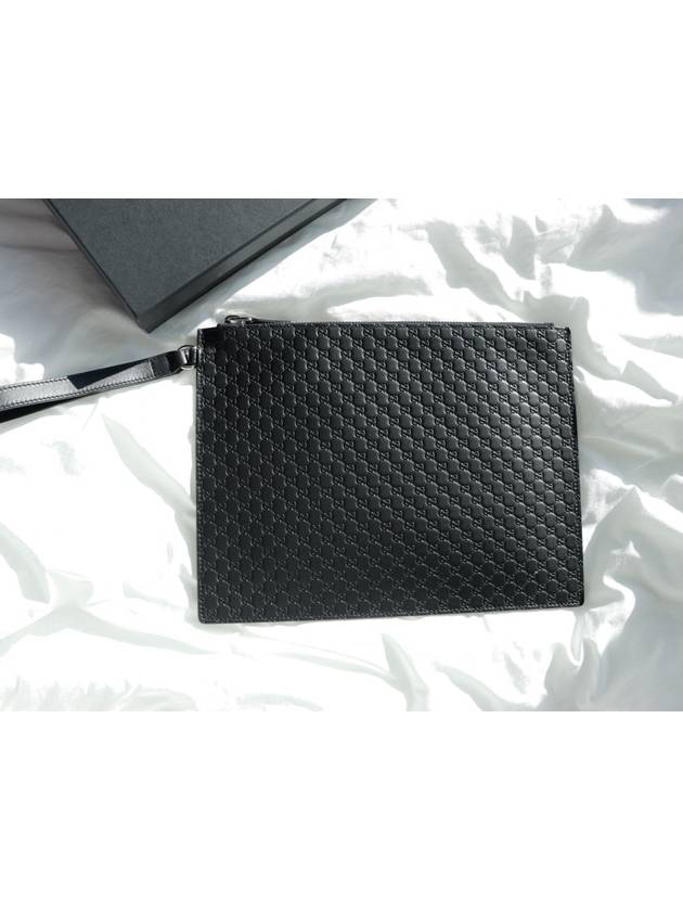 GG Micro Ssima Strap Clutch Bag Black - GUCCI - BALAAN 4