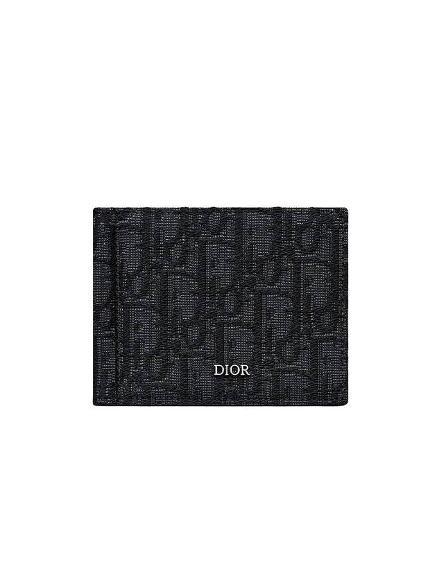 Oblique Money Clip Card Wallet Black - DIOR - BALAAN 1