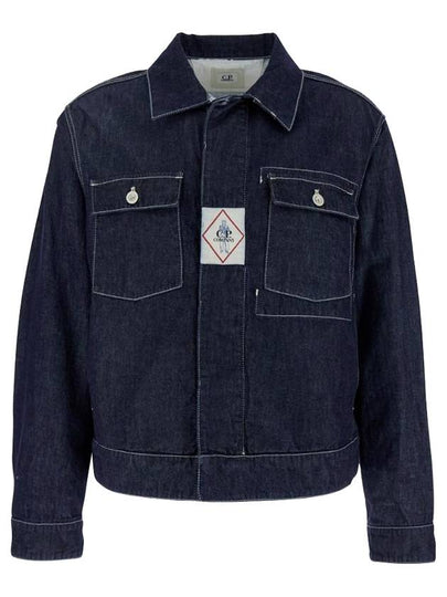 Pocket Denim Jacket Blue - CP COMPANY - BALAAN 2