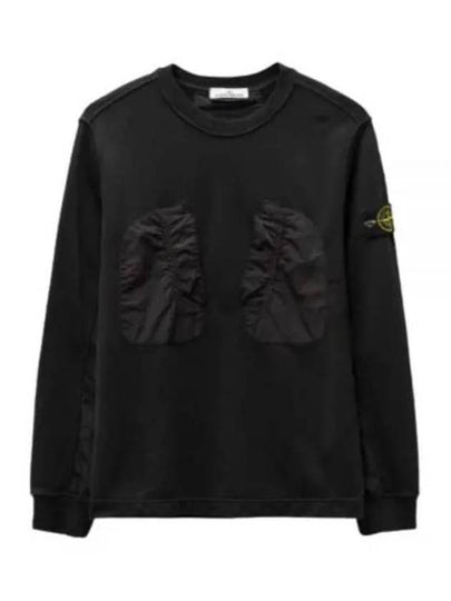 Cotton Fleece Crewneck Sweatshirt Black - STONE ISLAND - BALAAN 2