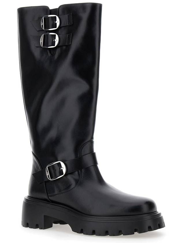 Emerson Moto Long Boots Black - STUART WEITZMAN - BALAAN 3