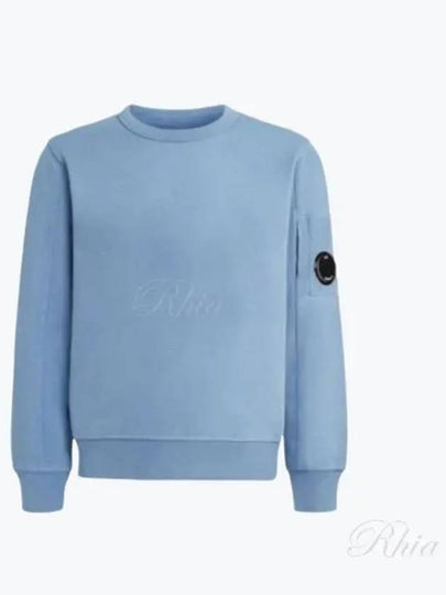 Kids Lens Wappen Fleece Sweatshirt Blue - CP COMPANY - BALAAN 2