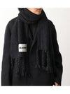 Chunky Knit Scarf Black - JIL SANDER - BALAAN 3