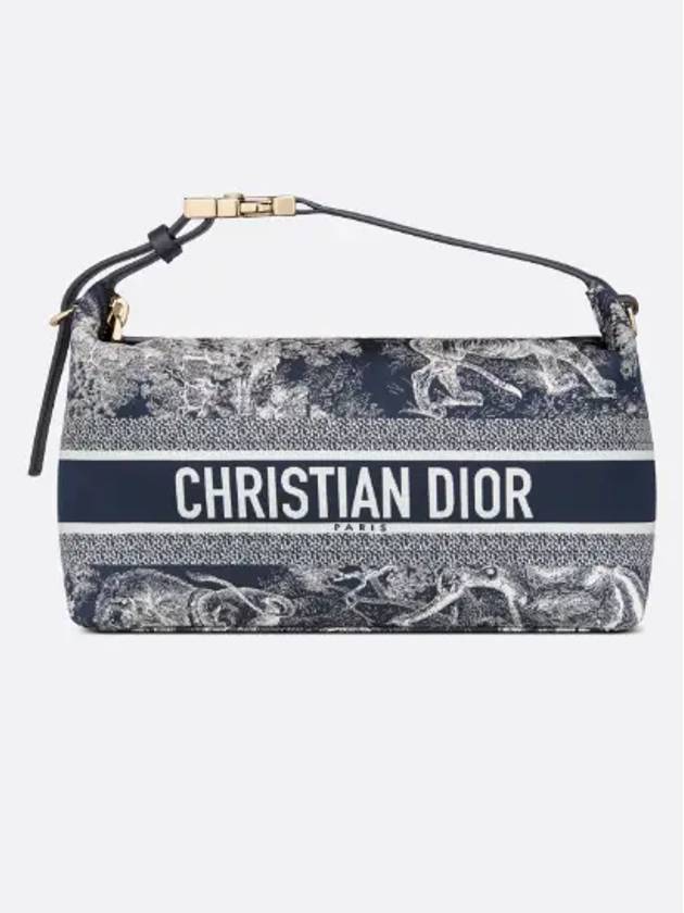 Nomade Medium Technical Fabric Pouch Bag Blue - DIOR - BALAAN 2