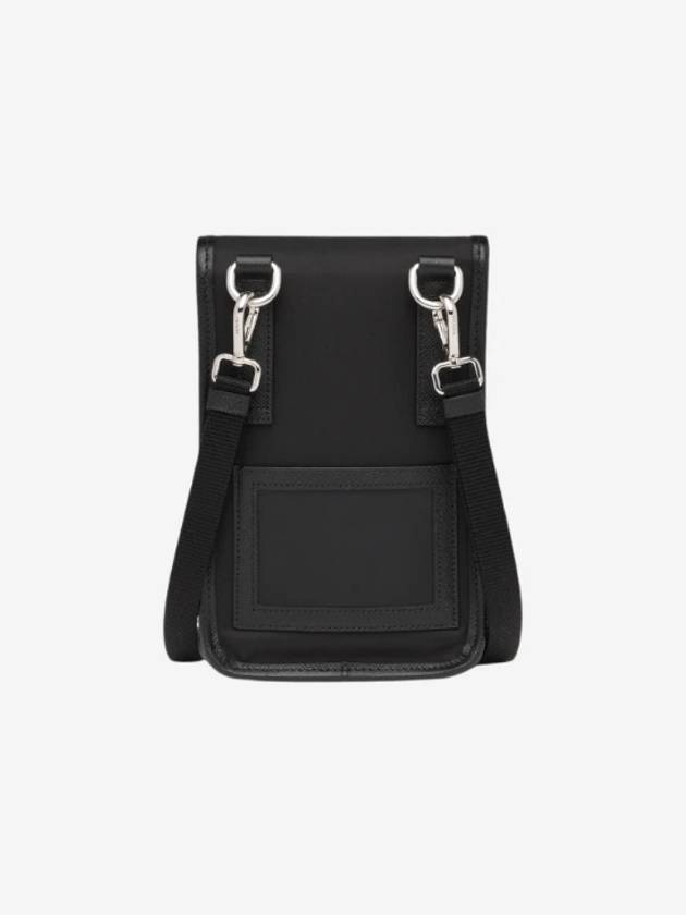 Re-Nylon Saffiano Leather Mini Bag Black - PRADA - BALAAN 3