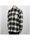 Name Tag Check Long Sleeve Shirt White - VETEMENTS - BALAAN 3