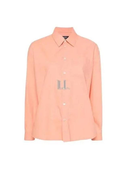 Boyfriend Long Sleeve Shirt Pink - A.P.C. - BALAAN 2