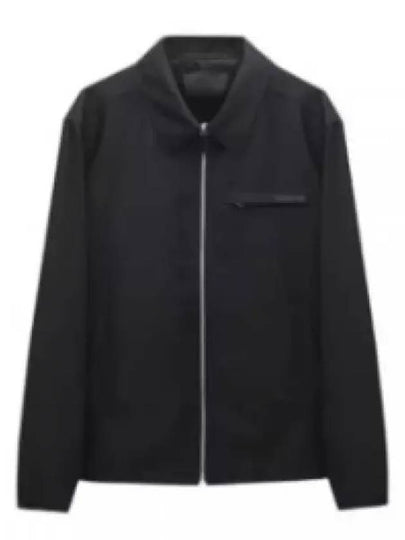 Shirt Collar Zip Up Jacket Black - PRADA - BALAAN 2