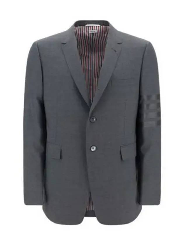 Plain Weave Suiting 4 Bar Classic Sport Jacket Dark Grey - THOM BROWNE - BALAAN 2