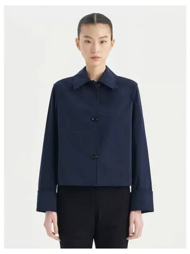 Women s Slick Trench Boxy Loose Cuff Jacket Nocturne Navy Domestic Product GM0024020666016 - THEORY - BALAAN 1