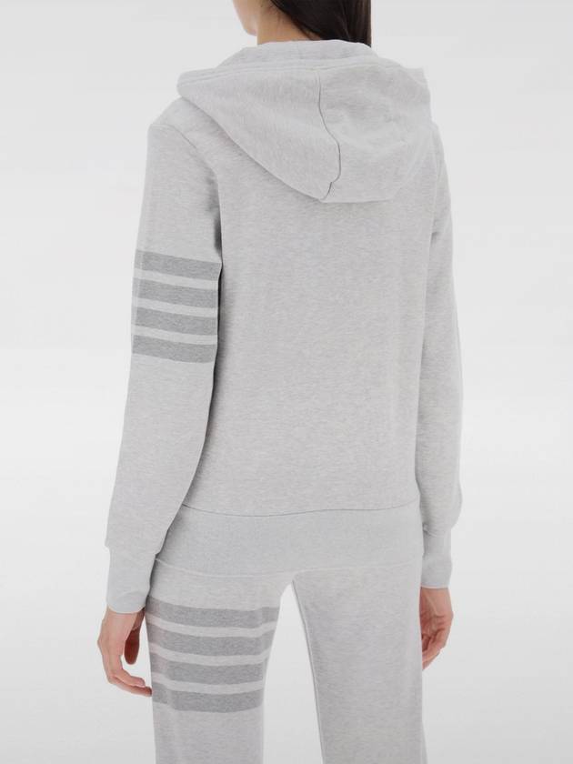 4-bar hooded zip-up light gray - THOM BROWNE - BALAAN 3