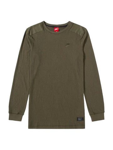 Air Force 1 Long Sleeve T-Shirt Cargo Khaki - NIKE - BALAAN 1