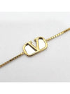 Men's V Logo Metal Bracelet Gold - VALENTINO - BALAAN 5