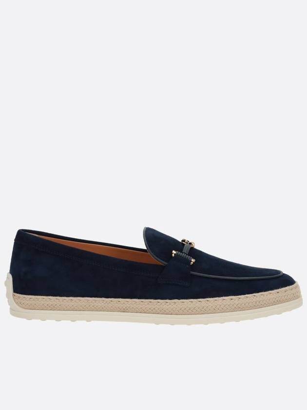 metal-embellished raffia suede loafers - TOD'S - BALAAN 2