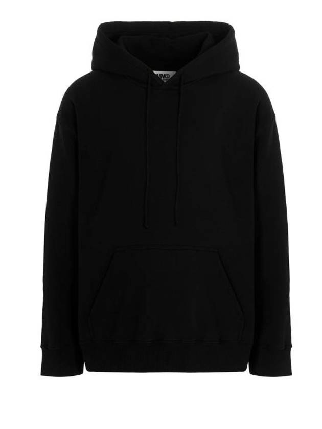 Graphic Logo Print Cotton Hoodie Black - MAISON MARGIELA - BALAAN 2