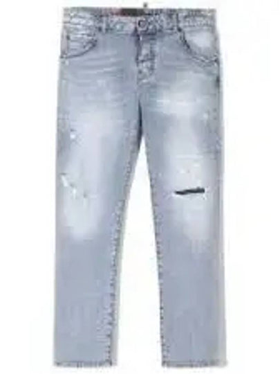 Distressed Cool Girl Skinny Jeans Light Blue - DSQUARED2 - BALAAN 2