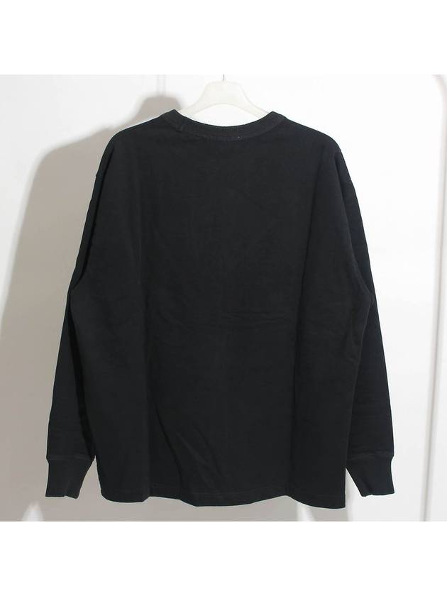 Logo Relaxed Fit Cotton Sweatshirt Black - ACNE STUDIOS - BALAAN 3