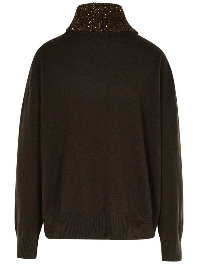 Fabiana Filippi Brown Wool Blend Turtleneck Sweater - FABIANA FILIPPI - BALAAN 3